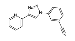 3-(4-pyridin-2-yltriazol-1-yl)benzonitrile结构式