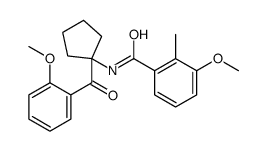 3-methoxy-N-[1-(2-methoxybenzoyl)cyclopentyl]-2-methylbenzamide Structure