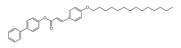 (E)-3-(4-Tetradecyloxy-phenyl)-acrylic acid biphenyl-4-yl ester结构式