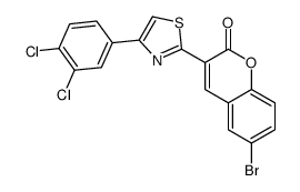 6-bromo-3-[4-(3,4-dichlorophenyl)-1,3-thiazol-2-yl]chromen-2-one结构式