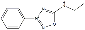 N-[(3-Phenyl-1,2,3,4-oxatriazol-3-ium)-5-yl]ethylamine anion Structure