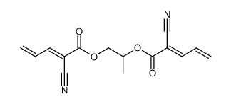 (Z)-2-Cyano-penta-2,4-dienoic acid 2-((E)-2-cyano-penta-2,4-dienoyloxy)-1-methyl-ethyl ester Structure