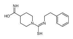 1-(2-phenylethylcarbamothioyl)piperidine-4-carboxamide Structure