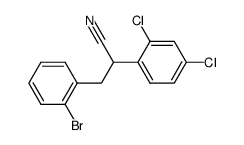 2-bromo-α-(2,4-dichlorophenyl)benzenepropanenitrile结构式