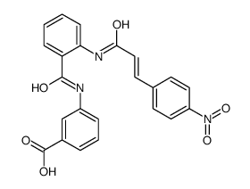 3-[[2-[[(E)-3-(4-nitrophenyl)prop-2-enoyl]amino]benzoyl]amino]benzoic acid结构式