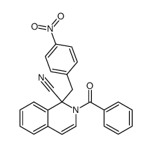 2-benzoyl-1-(4-nitro-benzyl)-1,2-dihydro-isoquinoline-1-carbonitrile Structure