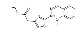 ethyl 2-[2-[2-[(2-methoxyphenyl)methylidene]hydrazinyl]-1,3-thiazol-4-yl]acetate Structure