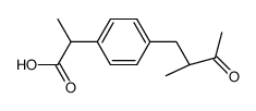 2-[4-(2-methyl-3-oxobutyl)phenyl]propionic acid Structure