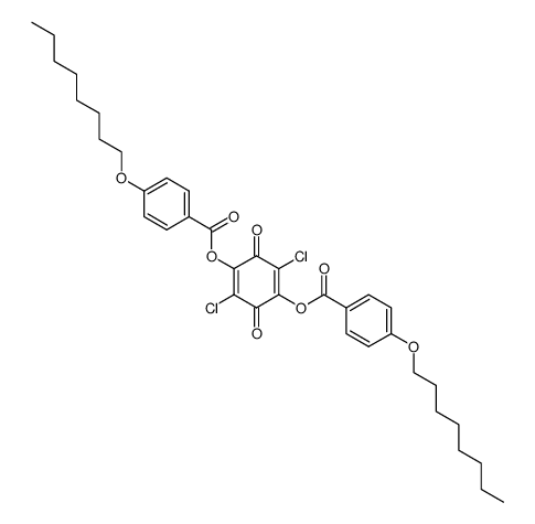 2,5-bis(4-n-octyloxybenzoyloxy)-3,6-dichloro-1,4-benzoquinone结构式