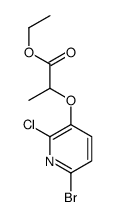 ethyl 2-(6-bromo-2-chloropyridin-3-yl)oxypropanoate结构式