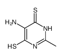 5-amino-2-methyl-1H-pyrimidine-4,6-dithione结构式