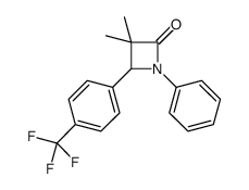 3,3-dimethyl-1-phenyl-4-[4-(trifluoromethyl)phenyl]azetidin-2-one结构式