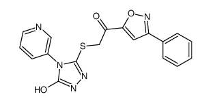 2-{[5-HYDROXY-4-(3-PYRIDINYL)-4H-1,2,4-TRIAZOL-3-YL]SULFANYL}-1-(3-PHENYL-5-ISOXAZOLYL)-1-ETHANONE结构式