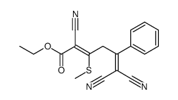 ethyl 2,6,6-tricyano-3-(methylthio)-5-phenylhexa-2,5-dienoate Structure