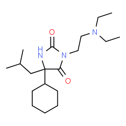 5-Cyclohexyl-3-[2-(N,N-diethylamino)ethyl]-5-isobutylhydantoin结构式