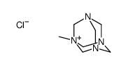 1-甲基-3,5,7-三氮杂-1-氮翁金刚烷氯化物结构式
