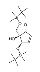 t-4-[(tert-butyldimethylsilyl)oxy]-5-hydroxy-r-5-[[(tert-butyldimethylsilyl)oxy]methyl]-2-cyclopentenone Structure