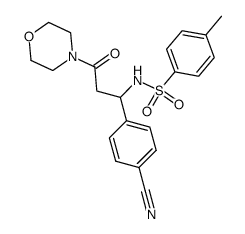 N-[1-(4-Cyano-phenyl)-3-morpholin-4-yl-3-oxo-propyl]-4-methyl-benzenesulfonamide Structure