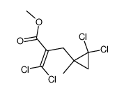 methyl 2-[(1-methyl-2,2-dichlorocyclopropyl)methyl]-3,3-dichloropropenoate结构式