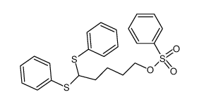 5,5-bis(phenylthio)-1-pentyl benzenesulfonate结构式