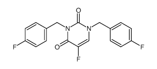 5-fluoro-1,3-bis(4-fluorobenzyl)pyrimidine-2,4(1H,3H)-dione Structure