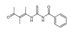 N-benzoyl-N'-(1,2-dimethyl-3-oxo-1-butenyl)thiourea结构式