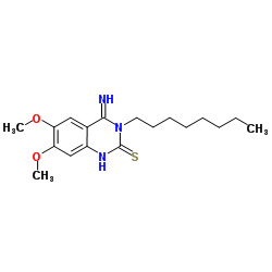 4-Imino-6,7-dimethoxy-3-octyl-3,4-dihydro-2(1H)-quinazolinethione Structure