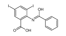 2-benzamido-3,5-diiodobenzoic acid Structure