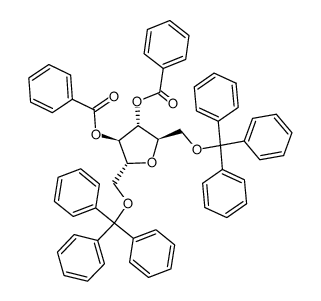 (2R,3R,4R,5R)-2,5-bis((trityloxy)methyl)tetrahydrofuran-3,4-diyl dibenzoate结构式