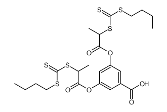 3,5-bis(2-butylsulfanylcarbothioylsulfanylpropanoyloxy)benzoic acid结构式