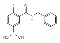 (3-(BENZYLCARBAMOYL)-4-FLUOROPHENYL)BORONIC ACID Structure