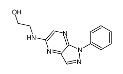 2-[(1-phenylpyrazolo[3,4-b]pyrazin-5-yl)amino]ethanol Structure