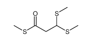 S-methyl 3,3-bis(methylsulfanyl)propanethioate Structure