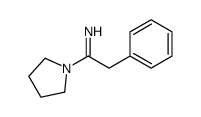 2-phenyl-1-pyrrolidin-1-ylethanimine结构式