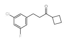 2-(3-CHLORO-5-FLUOROPHENYL)ETHYL CYCLOBUTYL KETONE structure