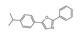 2-phenyl-5-(4-propan-2-ylphenyl)-1,3-oxazole结构式