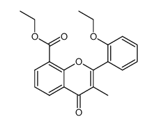 ethyl 2'-ethoxy-3-methylflavone-8-carboxylate Structure