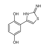 2-(2-amino-1,3-thiazol-4-yl)benzene-1,4-diol Structure