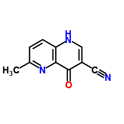 6-Methyl-4-oxo-1,4-dihydro-1,5-naphthyridine-3-carbonitrile Structure