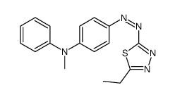 4-[(5-ethyl-1,3,4-thiadiazol-2-yl)diazenyl]-N-methyl-N-phenylaniline结构式