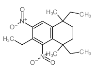 1,4,6-triethyl-1,4-dimethyl-5,7-dinitro-tetralin结构式