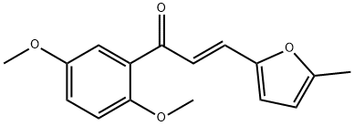 (2E)-1-(2,5-二甲氧基苯基)-3-(5-甲基呋喃-2-基)丙-2-烯-1-酮结构式