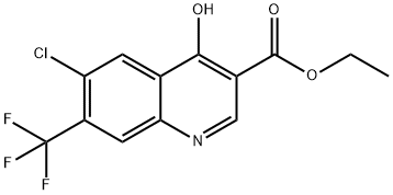 Ethyl 6-chloro-4-hydroxy-7-(trifluoromethyl)quinoline-3-carboxylate结构式