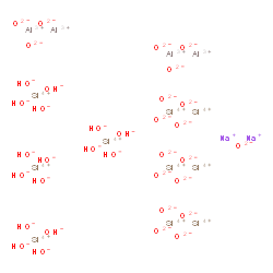 disodium hexadecahydroxynonadecaoxodecasilicatetetraaluminate(2-)结构式