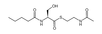 Nα-pentanoyl-L-serine N-acetylcysteamine thioester结构式