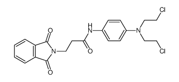 N-Phthaloyl-β-alanin-<4-bis-(2-chlorethyl)-amino-anilid> Structure