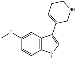 5-Methoxy-3-[(1,2,5,6-tetrahydropyridin)-3-yl]-1H-indole结构式