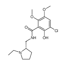 (S)-(-)-N-[(1-ethyl-2-pyrrolidinyl)methyl]-3-chloro-2-hydroxy 5,6-dimethoxybenzamide Structure