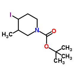 2-Methyl-2-propanyl 4-iodo-3-methyl-1-piperidinecarboxylate结构式