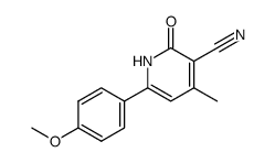 1,2-DIHYDRO-6-(4-METHOXYPHENYL)-4-METHYL-2-OXOPYRIDINE-3-CARBONITRILE结构式